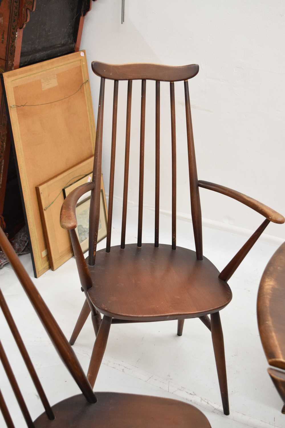 Ercol - set of six Goldsmith Windsor stick back dining chairs - Image 4 of 20