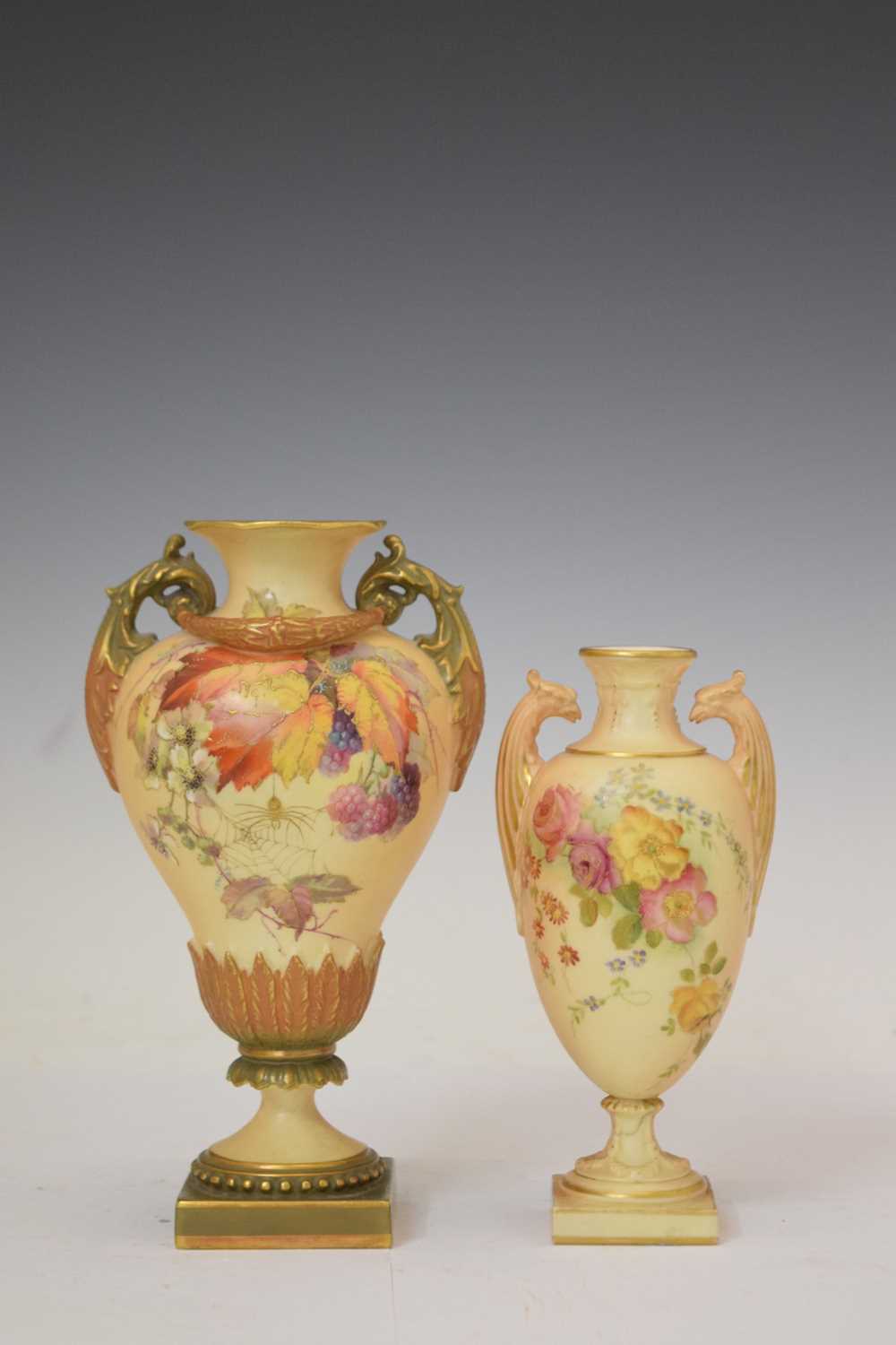 Selection of Royal Worcester blush ivory porcelain - Image 2 of 14
