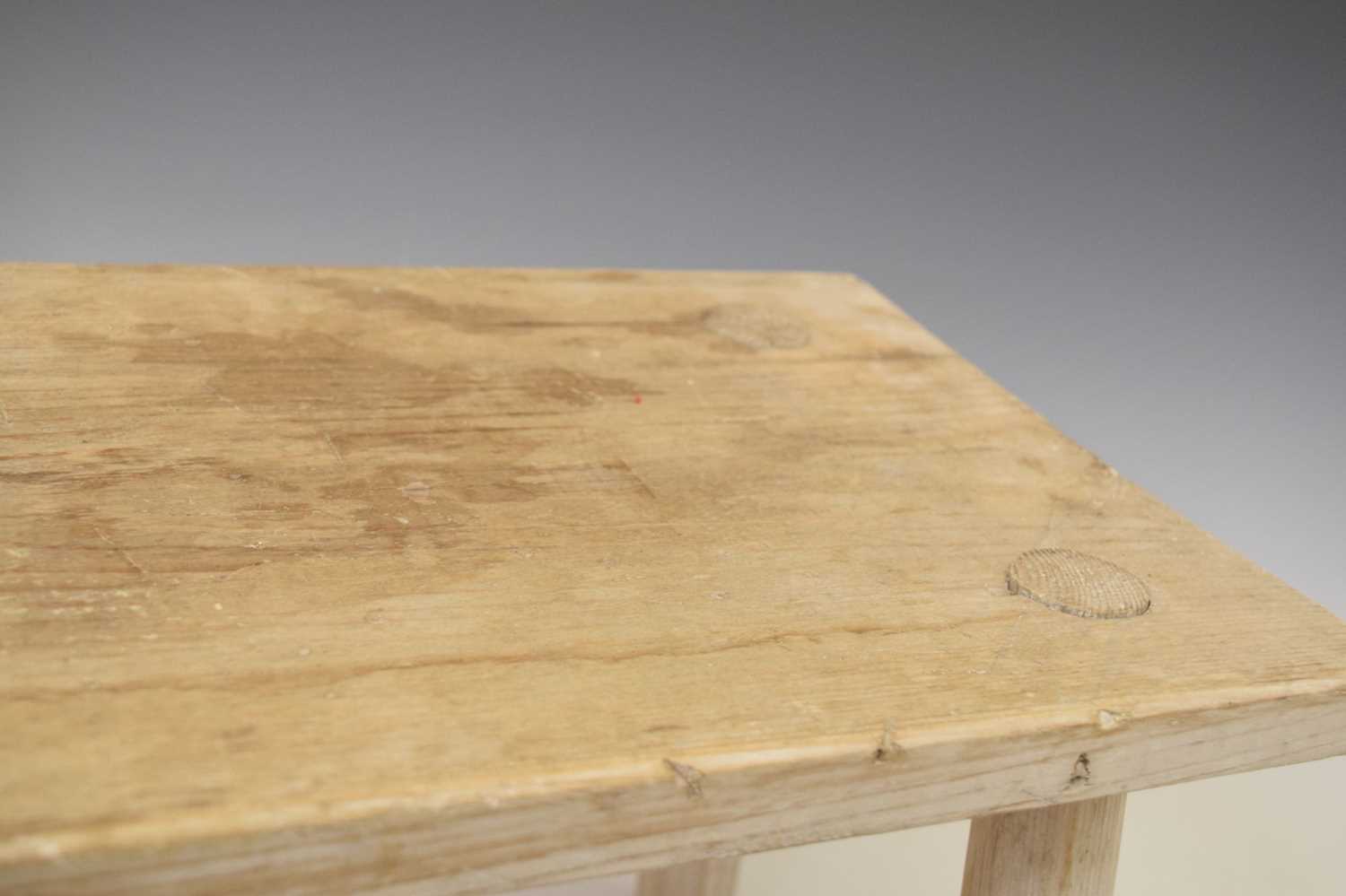 Rustic four-legged pine stool - Image 4 of 6