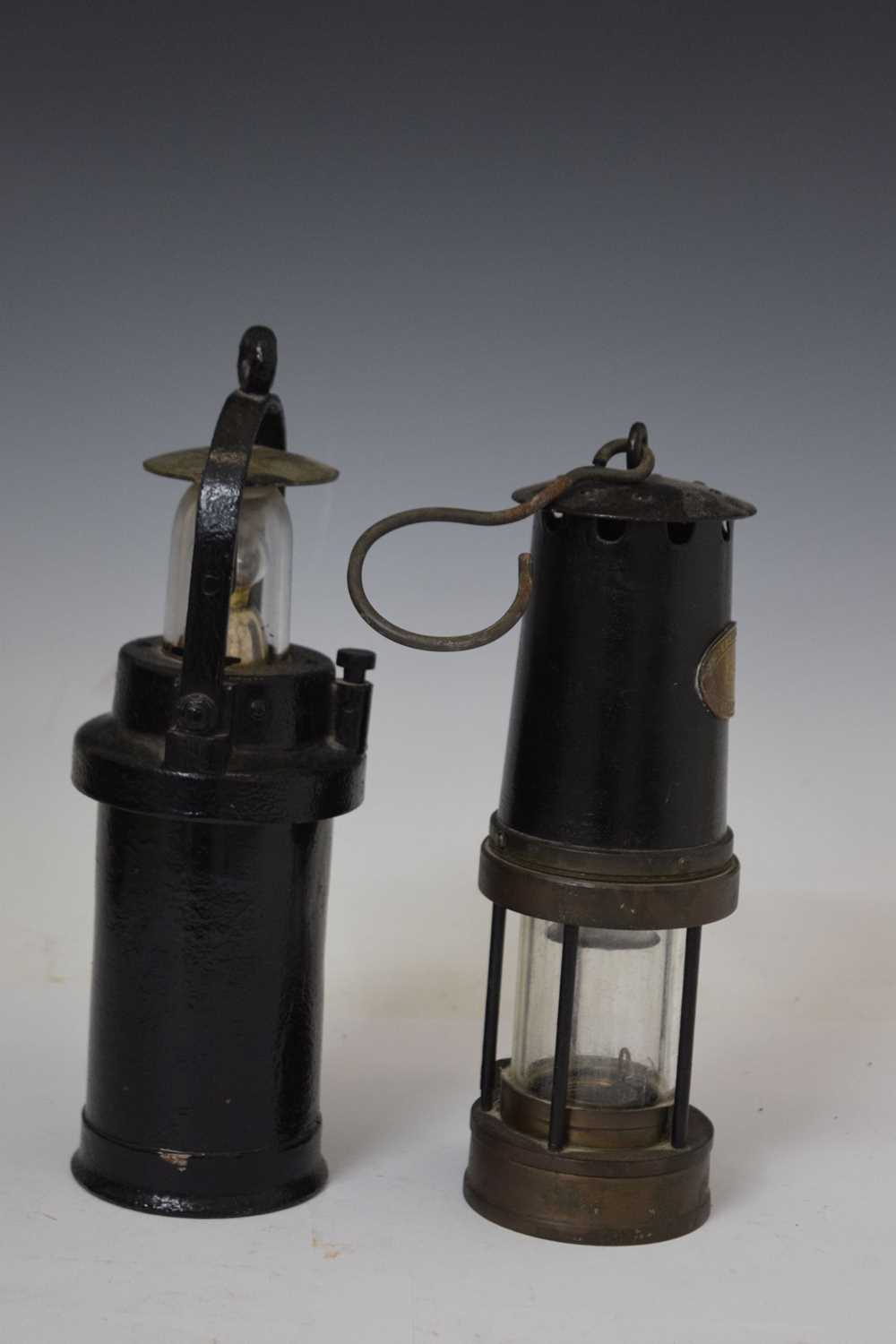 Four lamps including G.P.O type 3 miner's lamp (Gateshead-on-Tyne) - Image 3 of 12