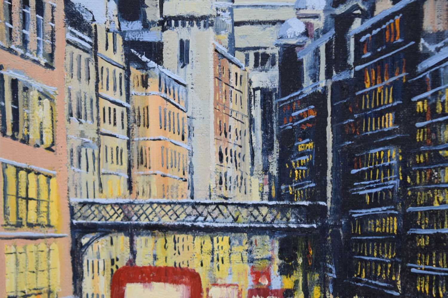 Alan King (1946-2013) - Oil on canvas - 'London Impressions', towards St. Pauls - Image 6 of 9
