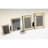 Five silver mounted easel photograph frames