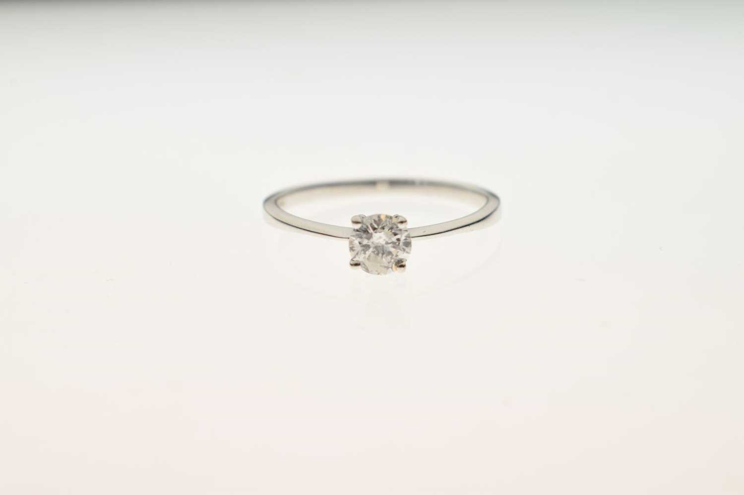 Platinum solitaire diamond ring - Image 6 of 6