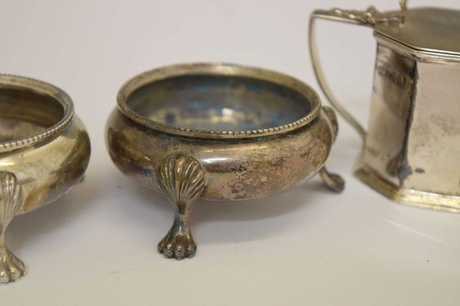 Pair of Victorian silver salts, etc - Bild 11 aus 11