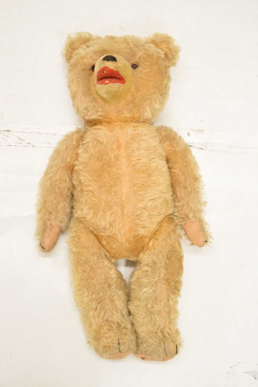 Child's vintage golden mohair teddy bear, with jointed limbs and three others - Image 6 of 9