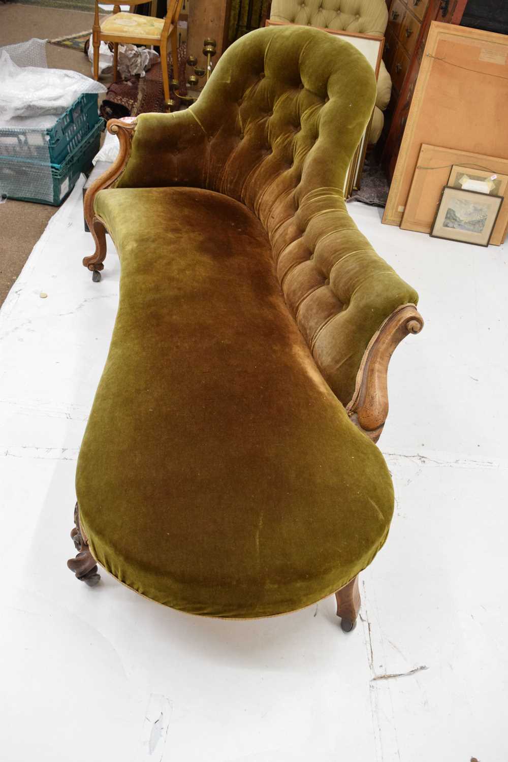 Victorian button back chaise longue - Image 8 of 8