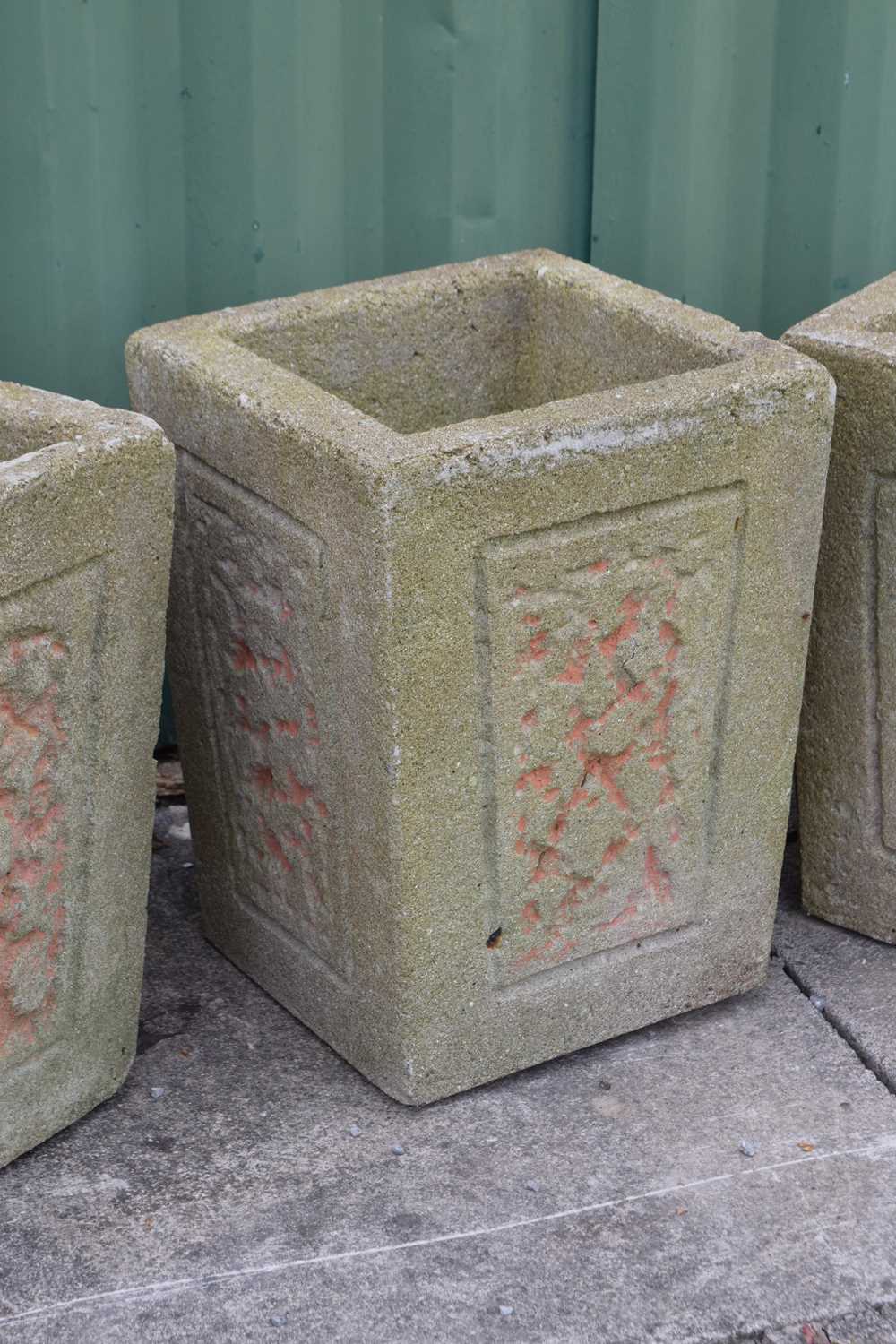 Set of three reconstituted stone garden planters - Image 6 of 6