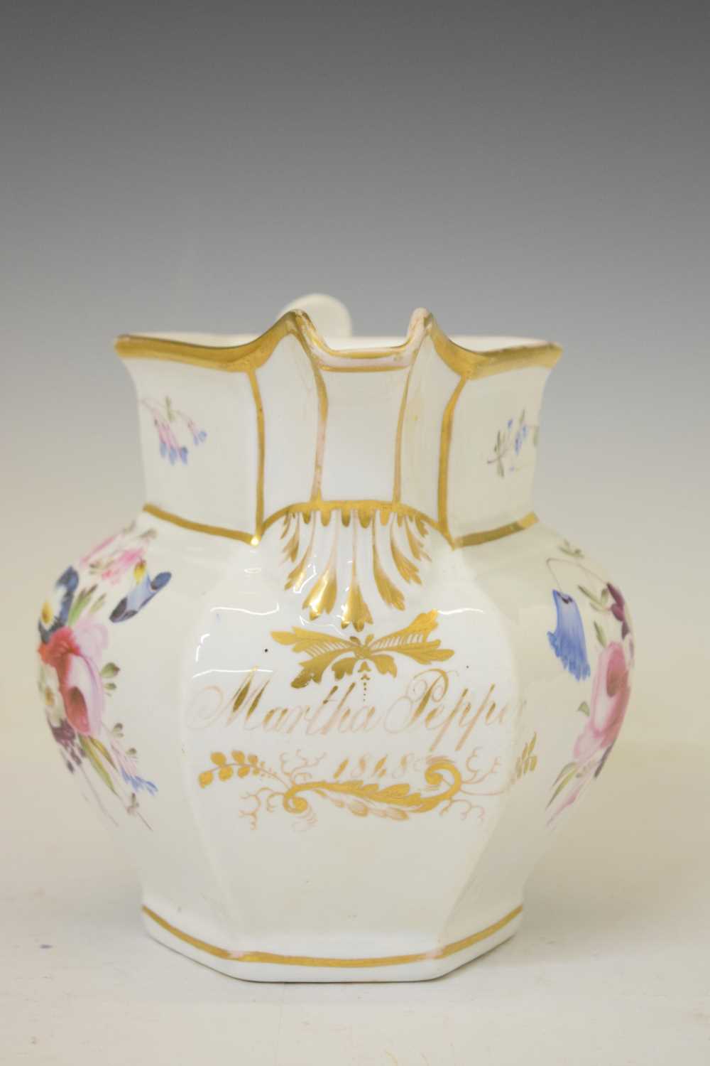 Early Victorian floral decorated Christening jug, 1848, etc - Image 10 of 14