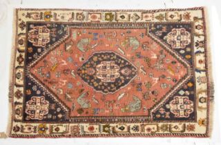 Middle Eastern Kashgai wool rug