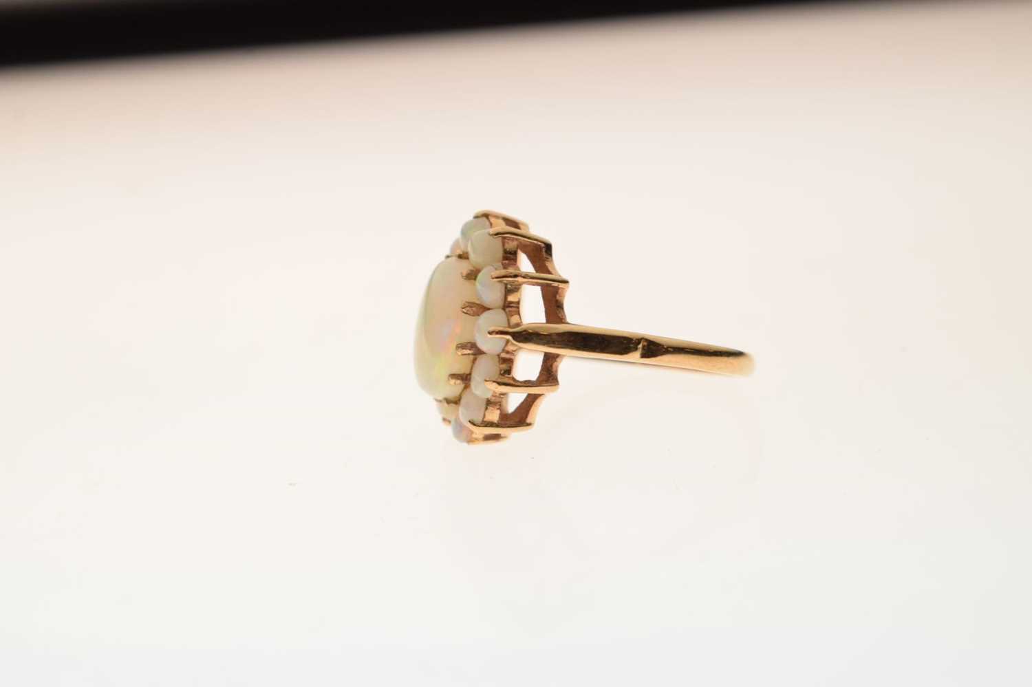 9ct gold opal cluster ring - Image 2 of 6