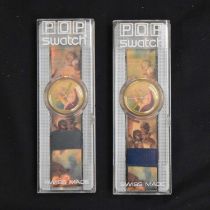 Vivienne Westwood Pop Swatch - Two 'Putti' PWK-168 Swatch watches