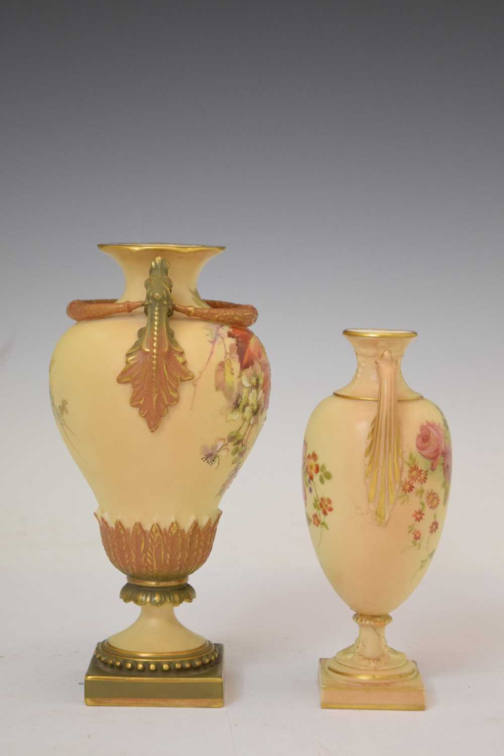 Selection of Royal Worcester blush ivory porcelain - Image 3 of 14