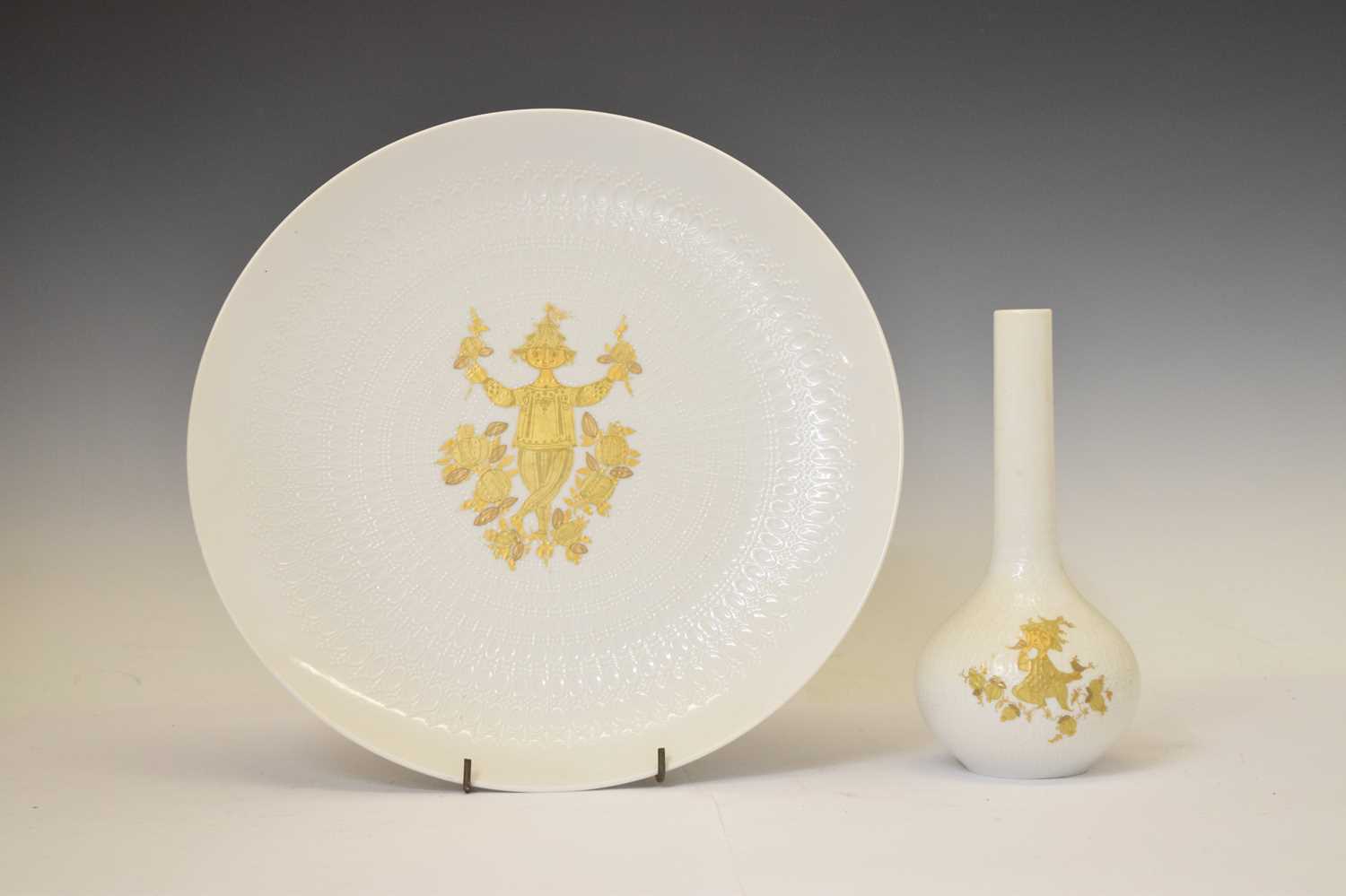 Rosenthal Studio Line Bjorn Wiinblad plate and vase - Image 3 of 9