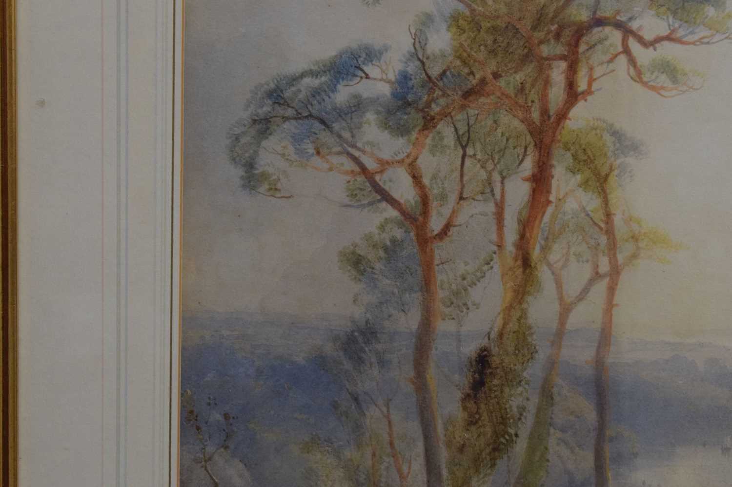 James Baker Pyne (1800-1870) - Watercolour - 'Westward evening view’ - Image 4 of 13