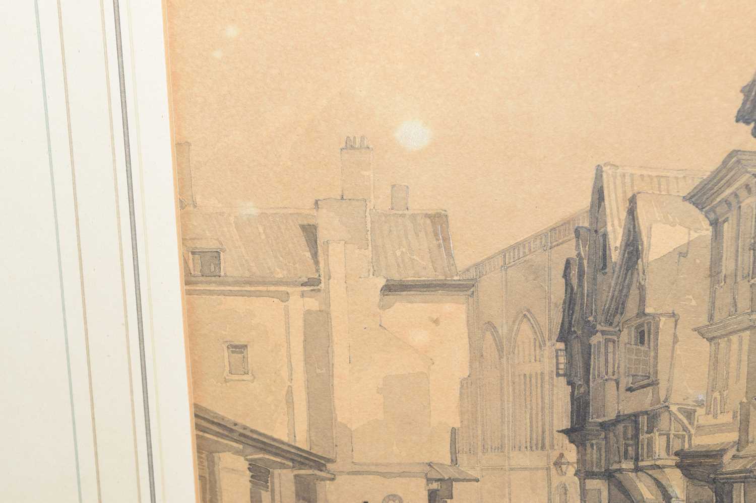 William James Muller (1812-1845) - En Grisaille watercolour - St Nicholas Street - Image 6 of 8