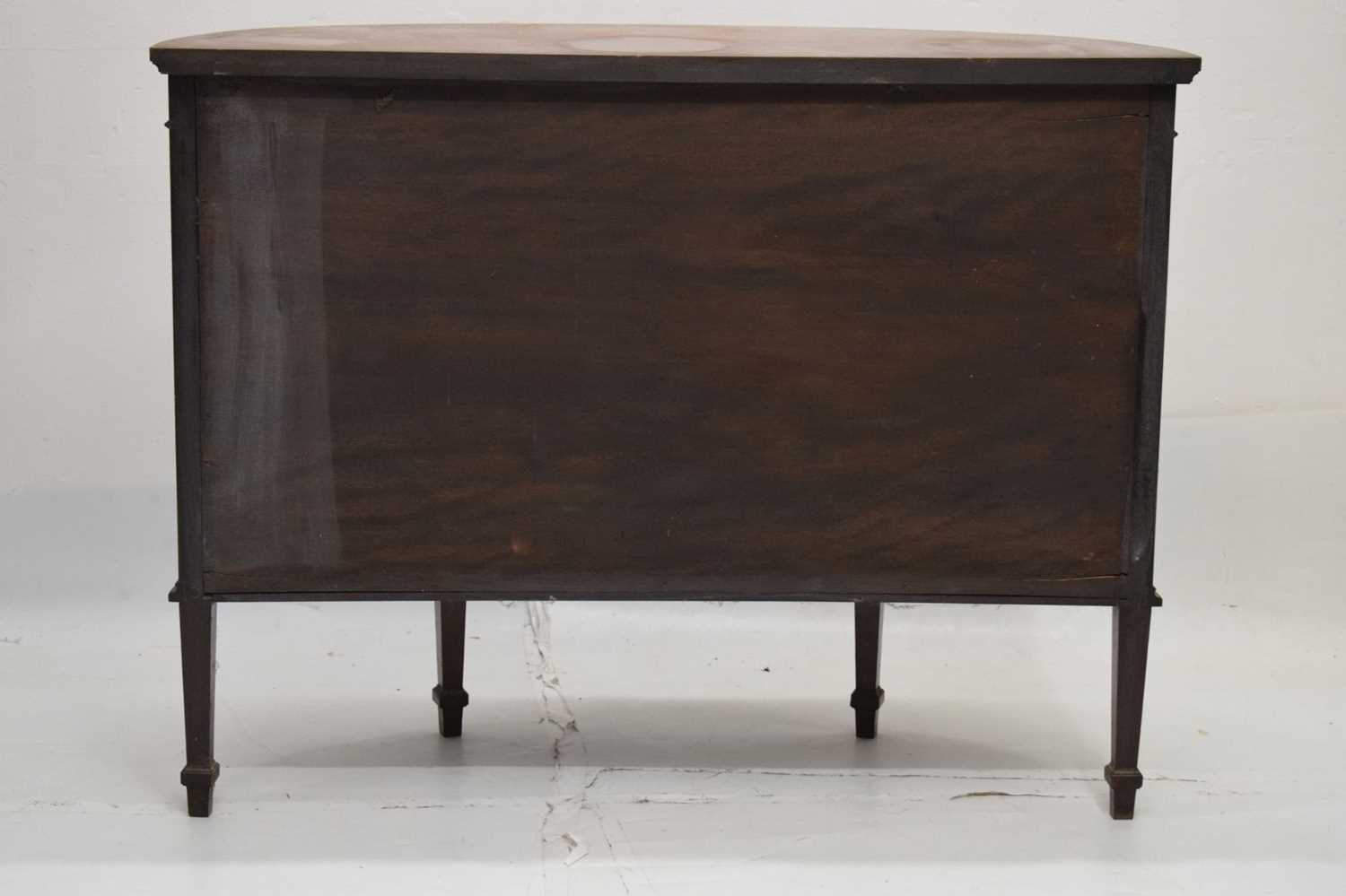 Pair of 1920s inlaid mahogany demi-lune side cabinets in the Adam Revival taste - Image 8 of 15