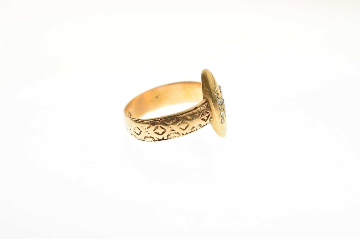 19th century diamond 18ct yellow gold ring - Bild 4 aus 6