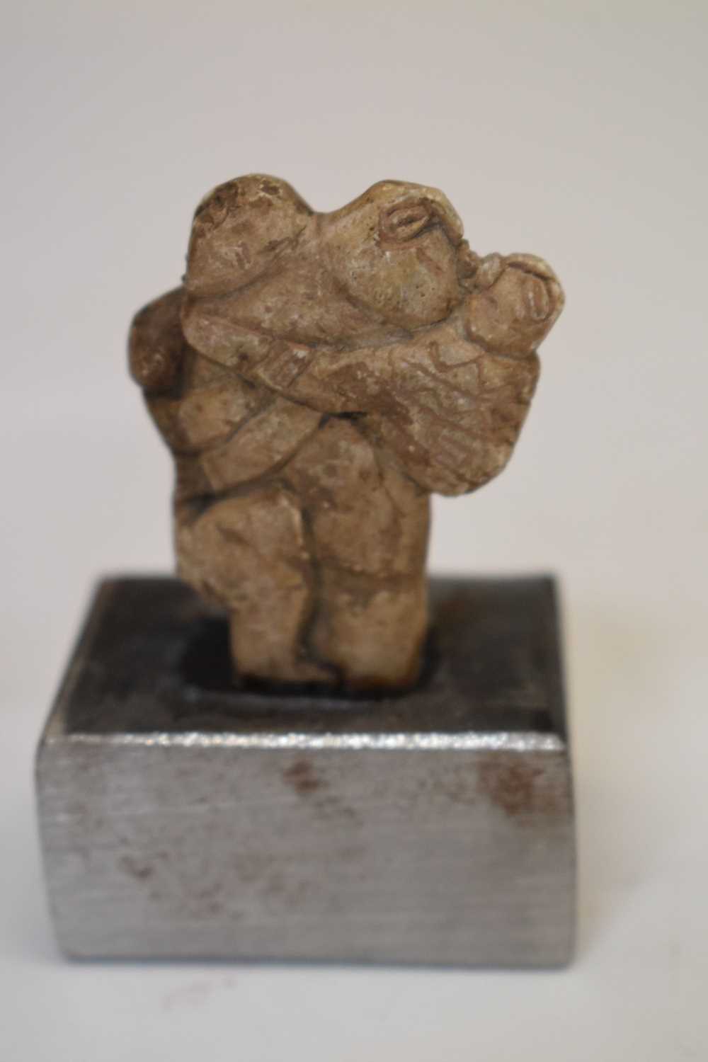 Three carved soapstone figures - Image 8 of 12