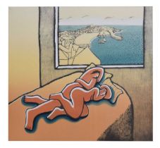 Trevor Price (b.1966) - Limited edition coloured etching - 'The Big Sleep' St Ives