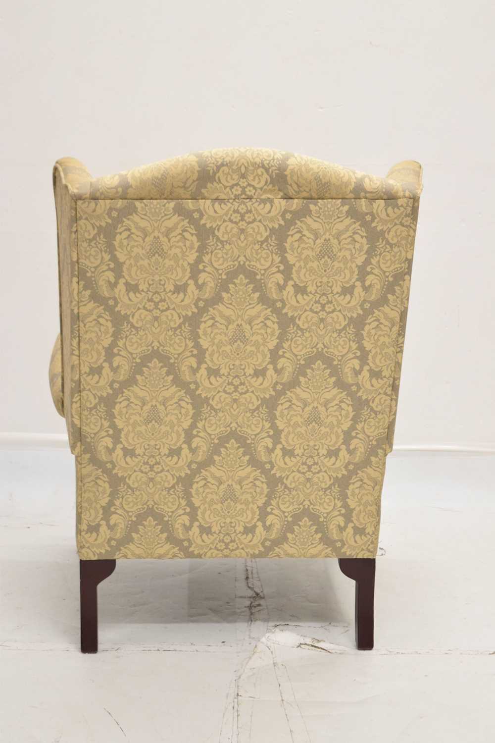 Modern reproduction wingback chair - Image 4 of 6