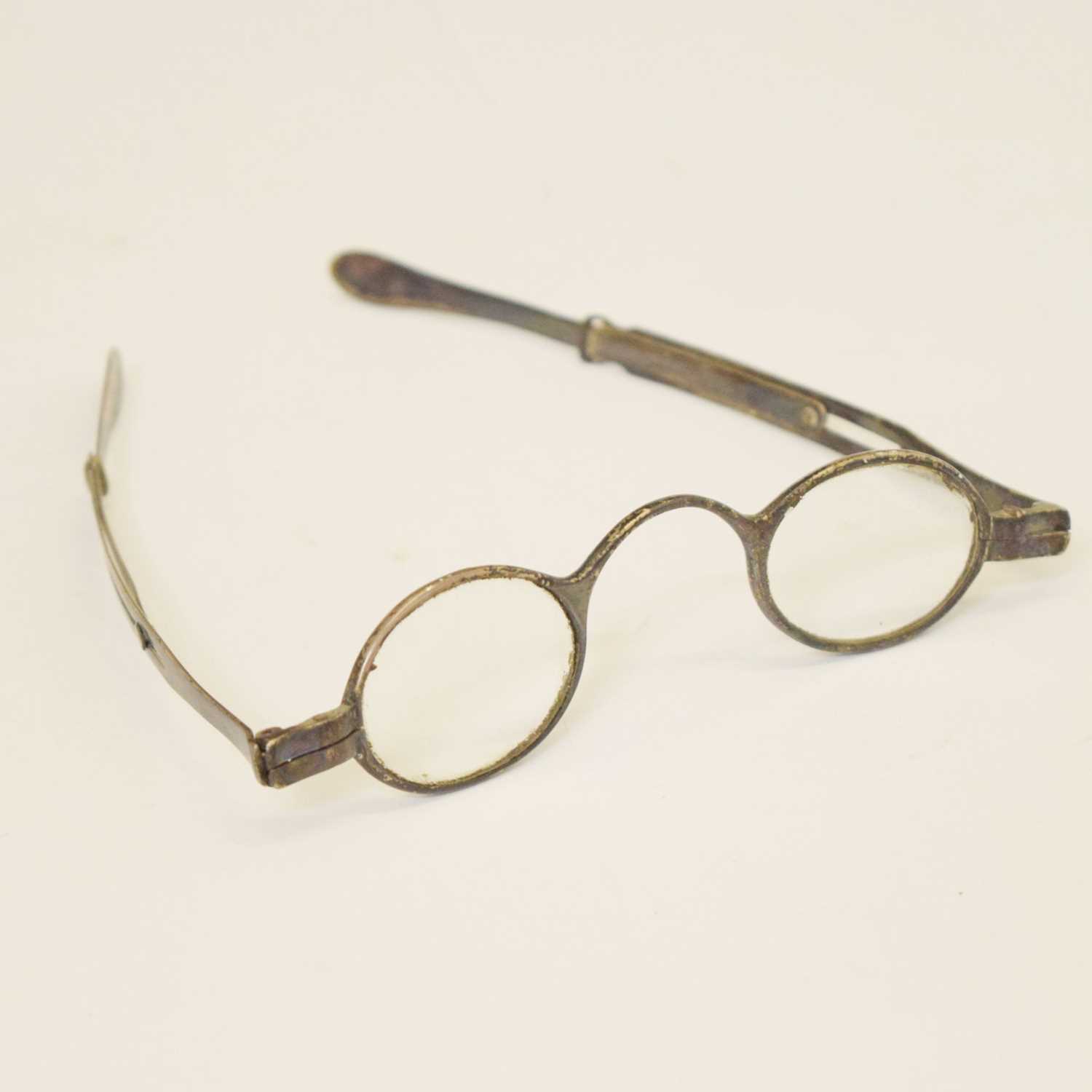 Pair of George III silver-mounted spectacles