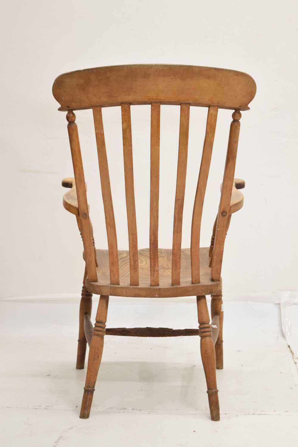 Mid 19th century ash and elm stick-back country chair - Image 5 of 7