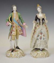 Pair of late 19th century Continental porcelain figures