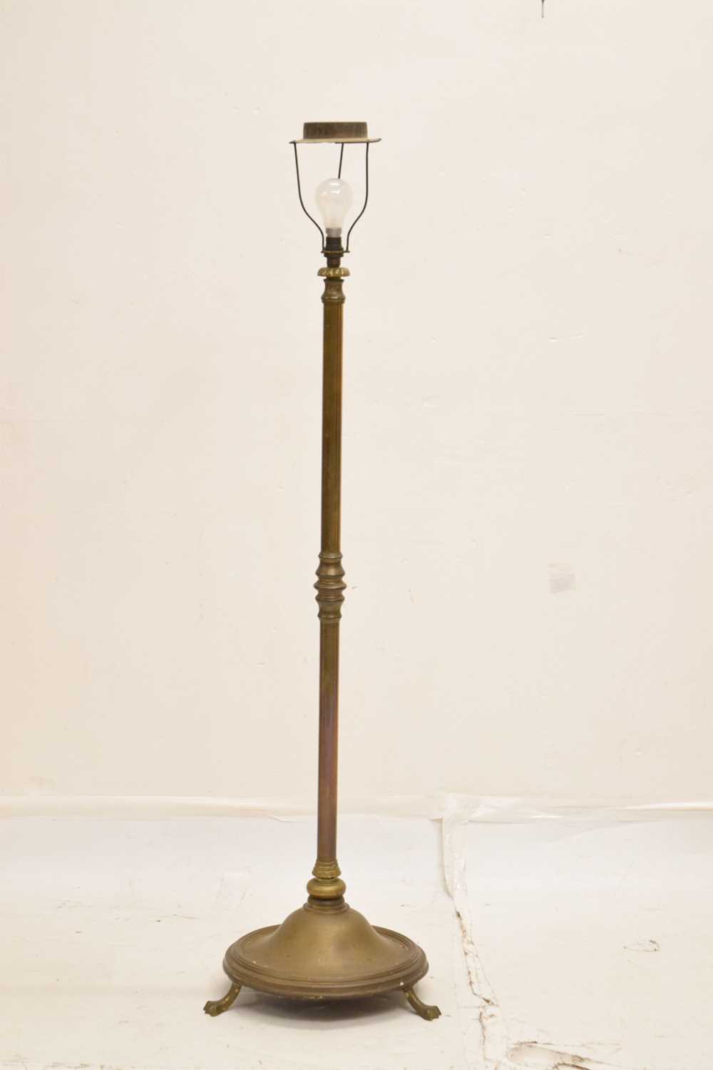 Early 20th century brass standard lamp - Image 2 of 5