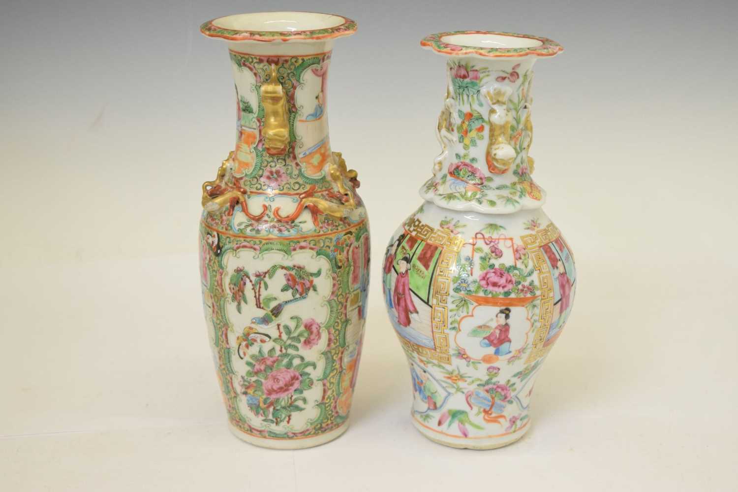 Two Chinese Famille Rose porcelain vases - Image 7 of 11