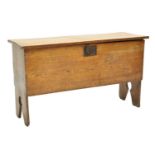 17th century elm six-plank coffer or bedding chest
