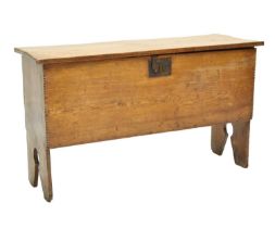 17th century elm six-plank coffer or bedding chest