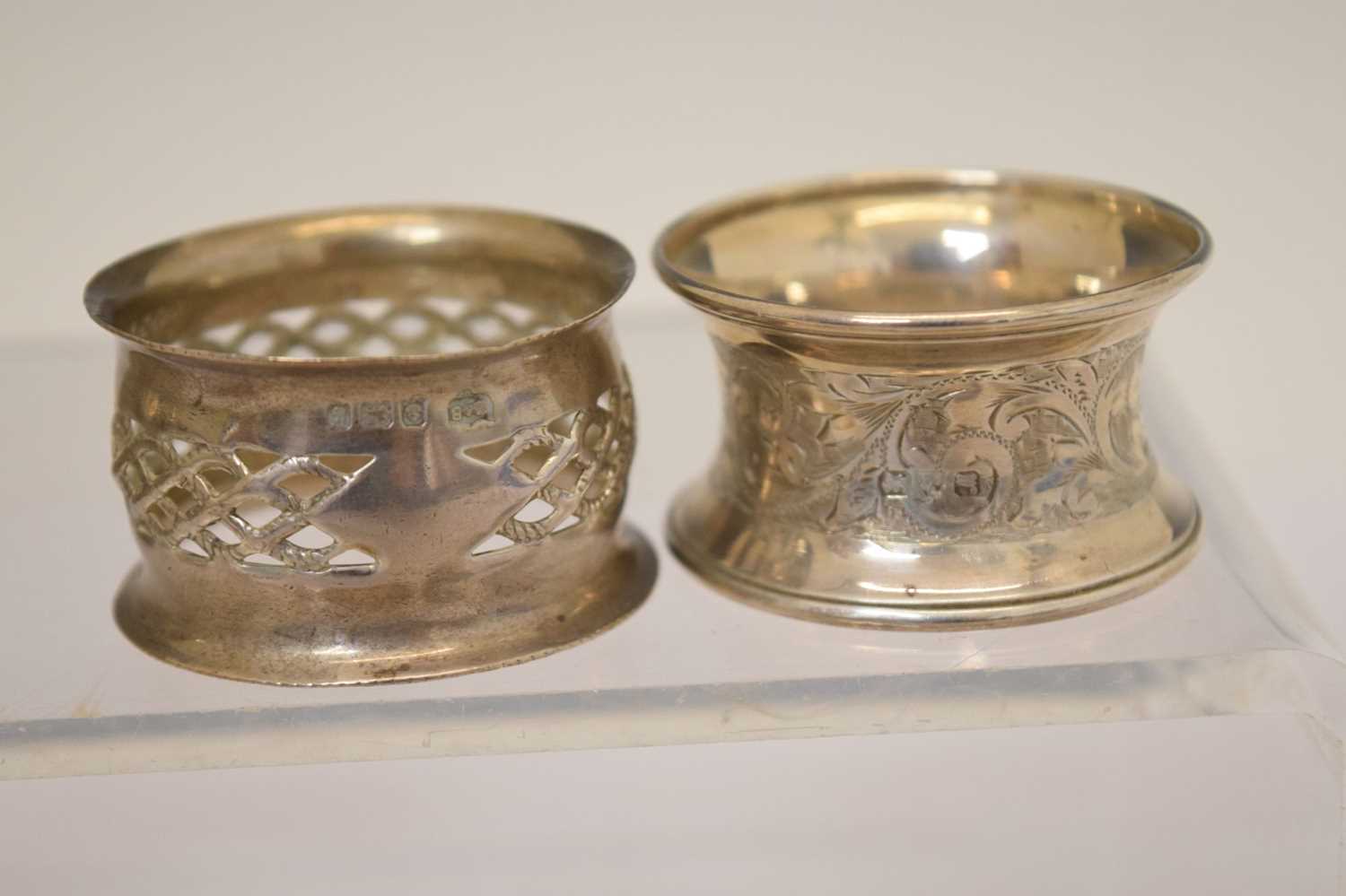Collection of ten silver napkin rings - Image 3 of 6