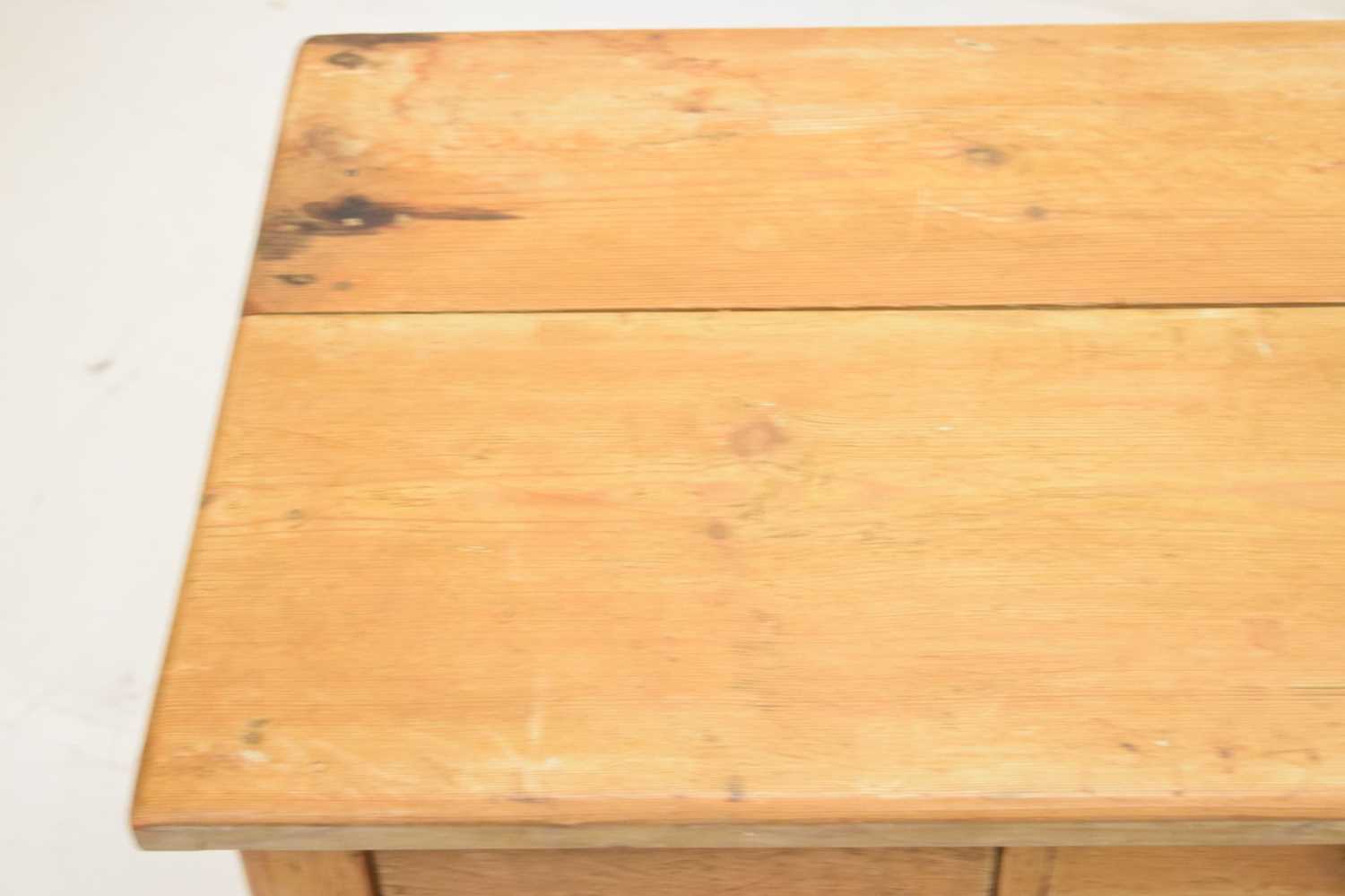 Victorian pine low chiffonier/desk - Image 3 of 11