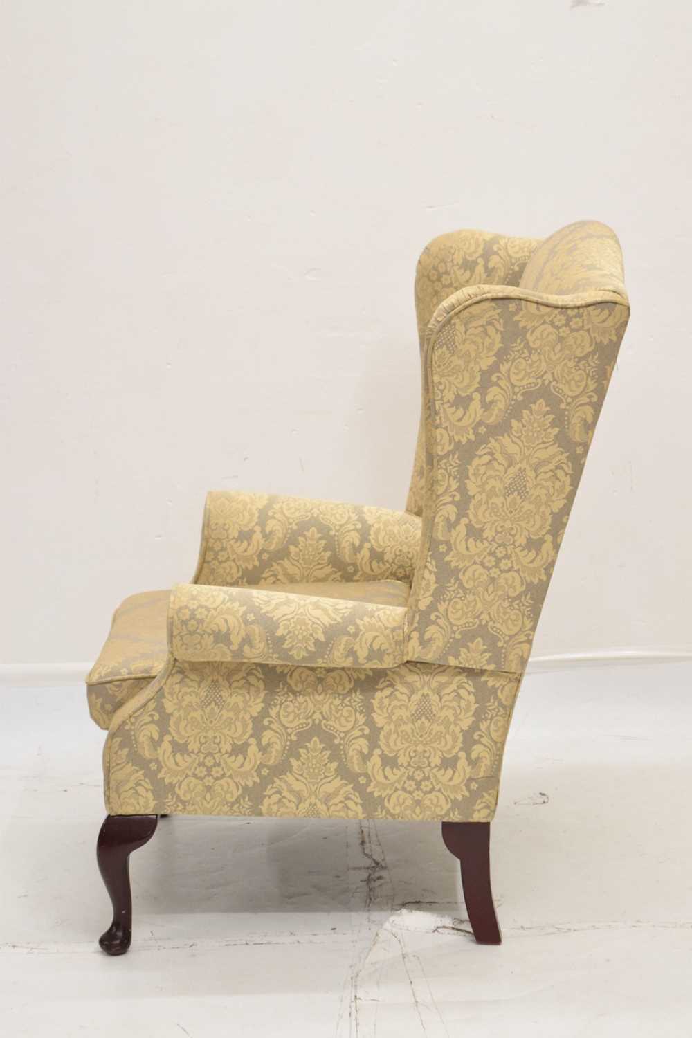 Modern reproduction wingback chair - Image 5 of 6