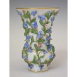 Meissen floral encrusted porcelain vase