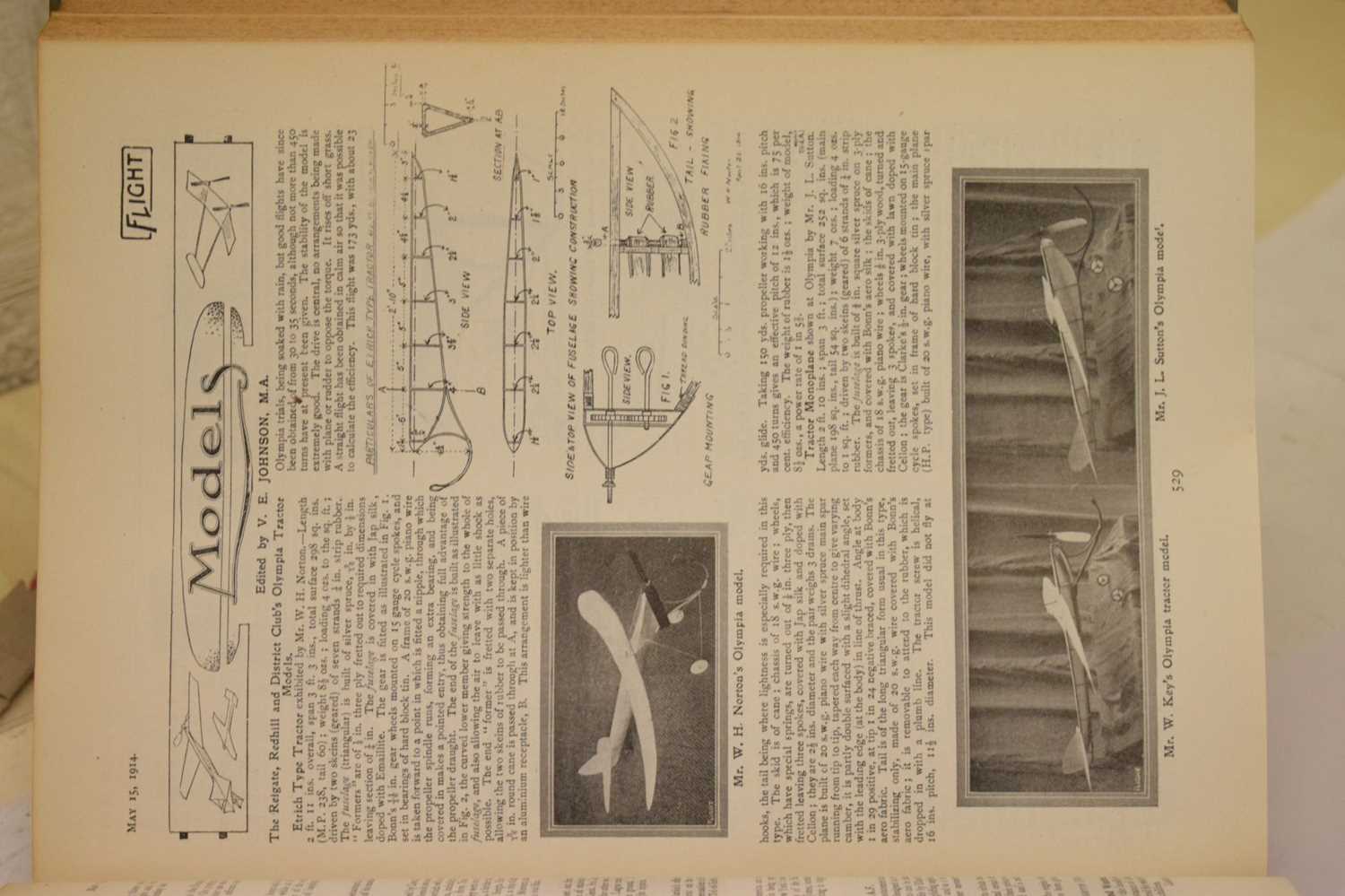 'Flight, First Aero Weekly in the World, A Journal of Aerial Locomotion and Transport', Volumes I-VI - Image 3 of 9