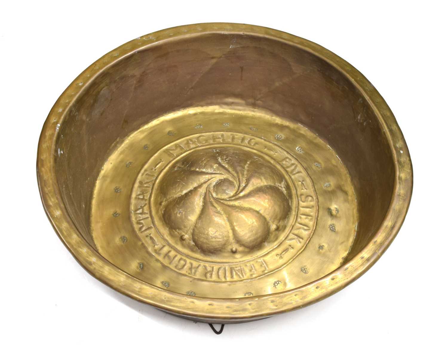 Dutch brass alms dish