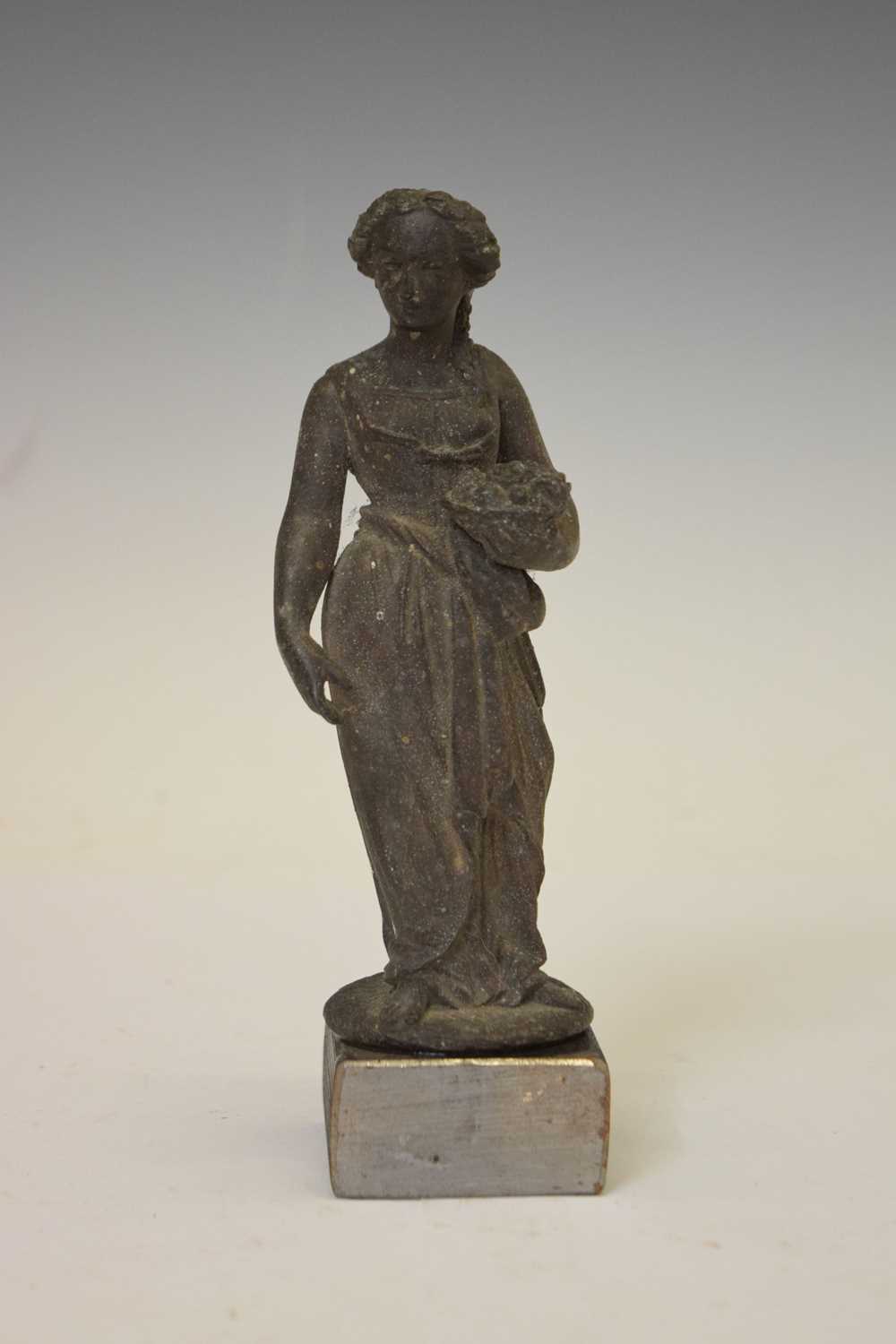 Cast metal figure of a maiden - Image 2 of 4