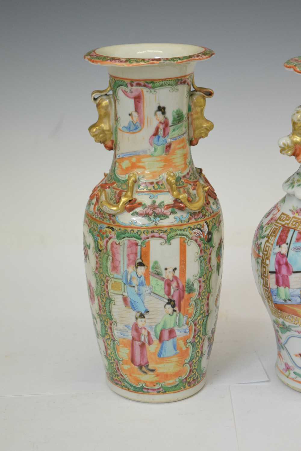 Two Chinese Famille Rose porcelain vases - Image 4 of 11