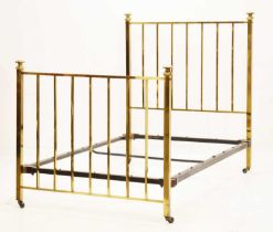 Edwardian brass Queen-size bed