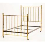 Edwardian brass Queen-size bed