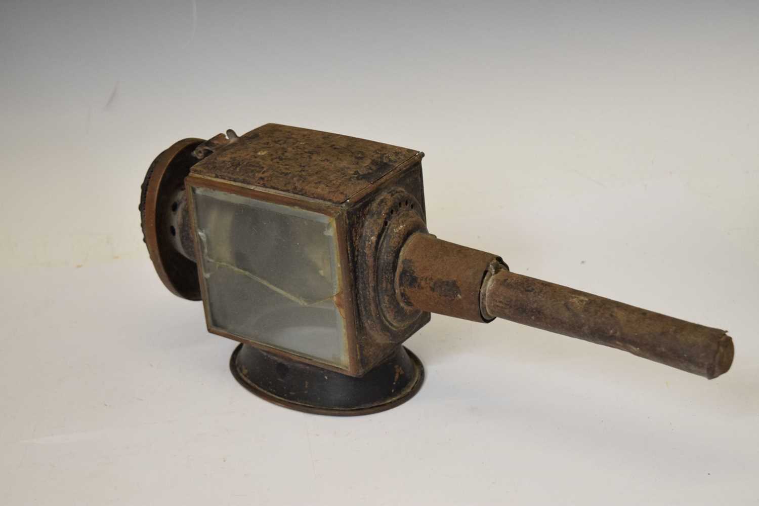 Four lamps including G.P.O type 3 miner's lamp (Gateshead-on-Tyne) - Image 11 of 12