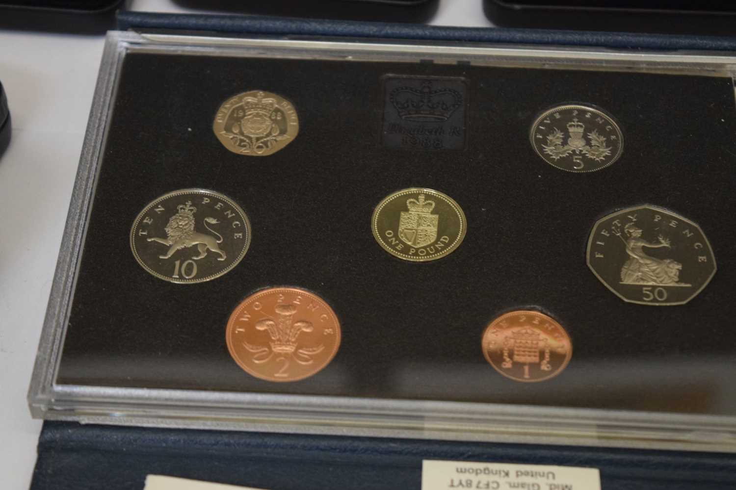 Five Royal Mint year packs, six Buckinghamshire Mint gilt medallions, etc - Image 3 of 8