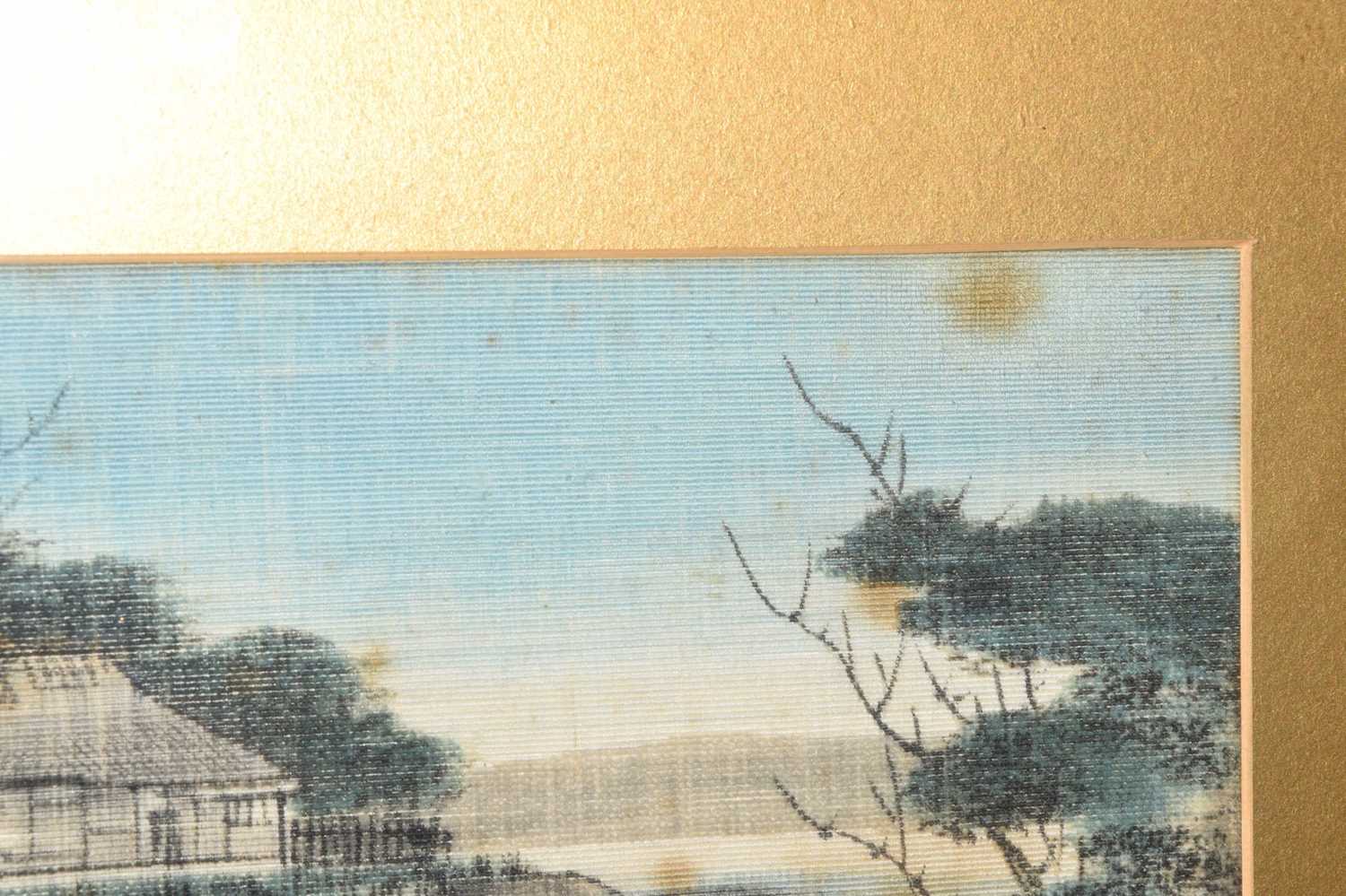 Early 20th century Japanese folding table screen with view of Mount Fuji - Image 10 of 33