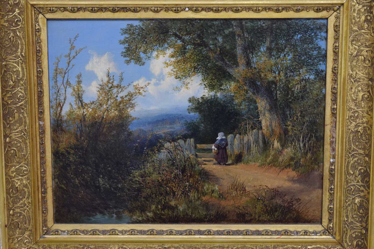 William Edward Jones, (fl. 1849-1871) - Oil on panel - Landscape - Image 2 of 9