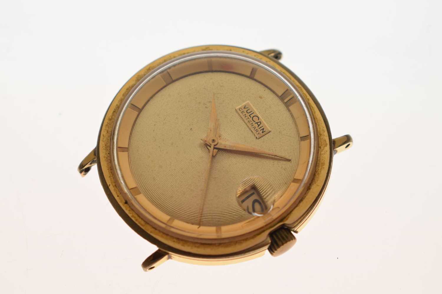 Vulcain Centenary - Gentleman's vintage gold plated watch head - Image 2 of 9