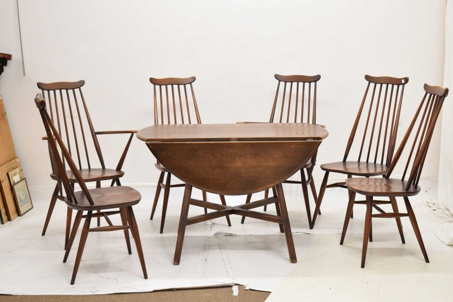 Ercol - set of six Goldsmith Windsor stick back dining chairs - Image 2 of 20
