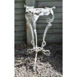 French white painted aluminium plant stand