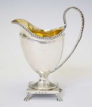 Swedish white-metal cream jug