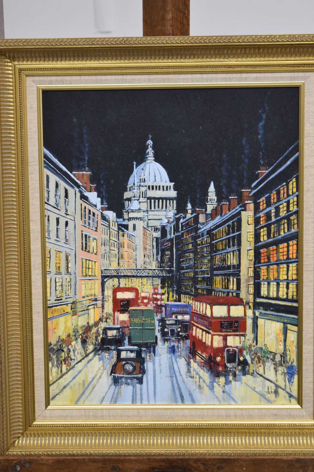 Alan King (1946-2013) - Oil on canvas - 'London Impressions', towards St. Pauls - Image 2 of 9